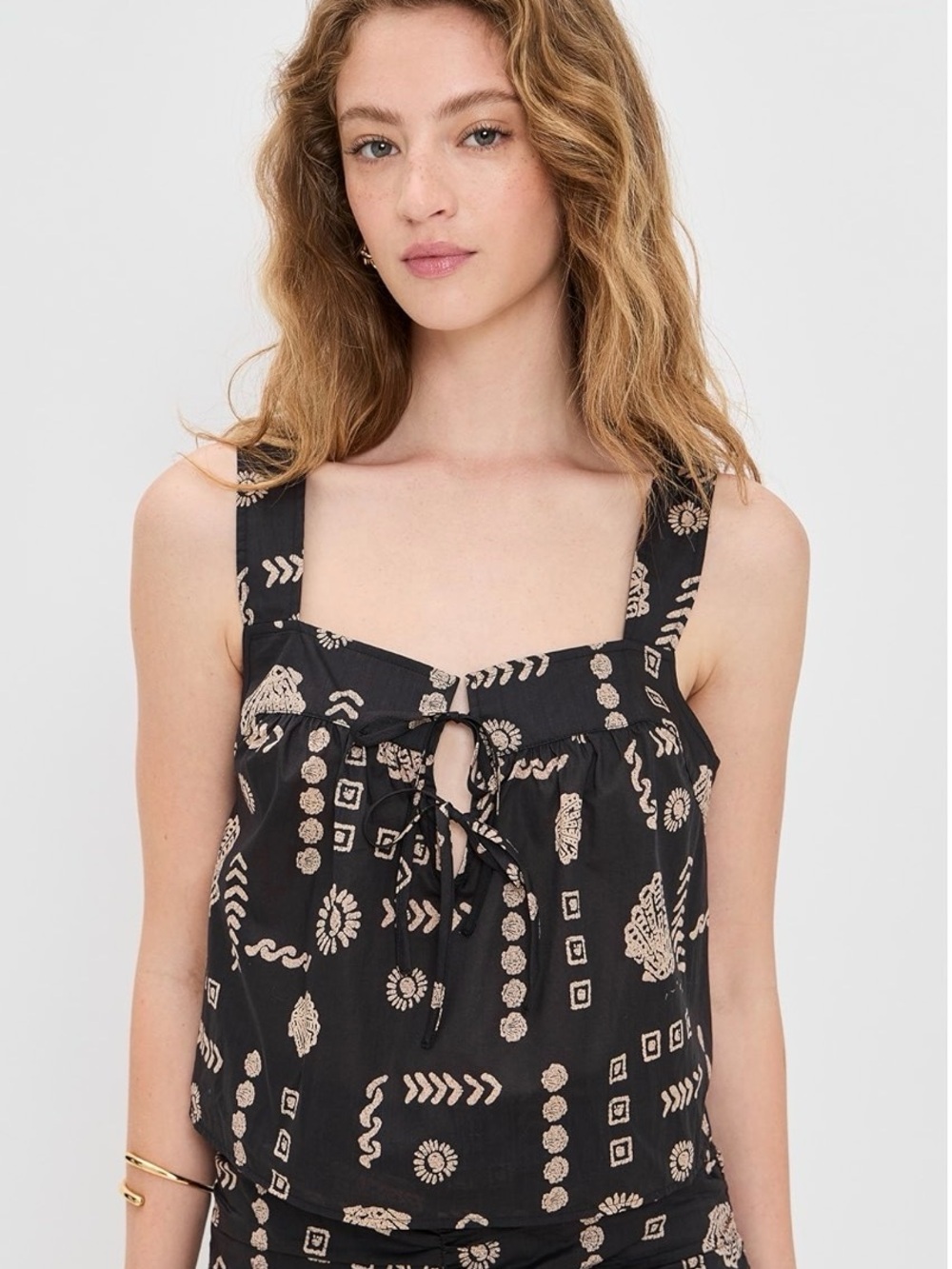 Rails Blythe Top Summer Seashells print cropped tank blouse Small